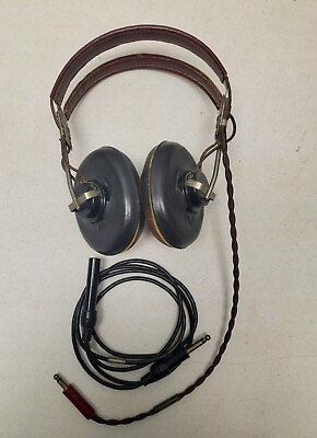 #ad Vintage Headset Receiver WW2 ANB H 1 Sears Audio Corp Military Good Condition $90.00