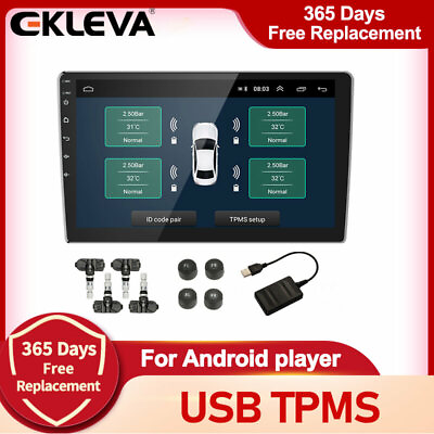 #ad USB Android TPMS Car Tire Pressure System Internal External for Radio DVD Player $29.90