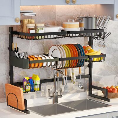 #ad Over The Sink Dish Drying Rack Expandable Height and Length $53.99
