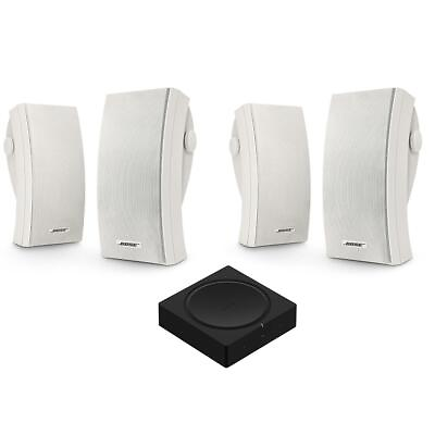 #ad Bose 251 Outdoor Environmental Speakers White 2 Sets with Sonos 2.1 Amplifier $1495.00