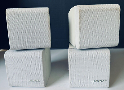 #ad Bose Lifestyle White Accoustimass Jewel Double Cube Speakers Pair $24.95
