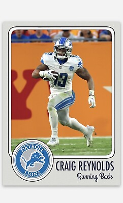#ad Craig Reynolds Detroit Lions Football Card Running Back $9.49