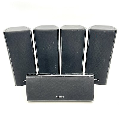 #ad Onkyo Surround Sound Speaker Set Of 5. Skf 680 Skr 680 Skc 680 TESTED amp; WORKING $124.99