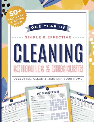 #ad Cleaning Schedules and Checklists: a Home Cleaning Schedule Planner: 12 Months o $14.99