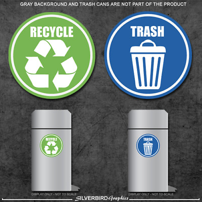#ad Trash and Recycle sticker decals home and office container various sizes $3.99