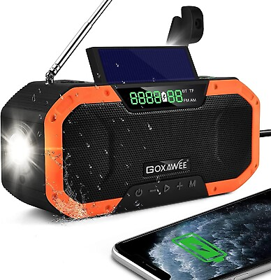 #ad Emergency Radio Waterproof Bluetooth SpeakerPortable Digital AM FM Radio $34.99