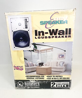 #ad HomeTech HT1 In Wall Loud Speakers New Open Box $59.96
