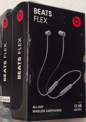 #ad Beats Flex 2 Pk All Day Wireless Bluetooth Earbuds 1 Gray 1 Black Brand New $115.00