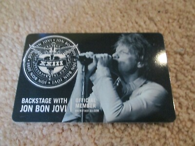 #ad Jon Bon Jovi fan club item $11.50