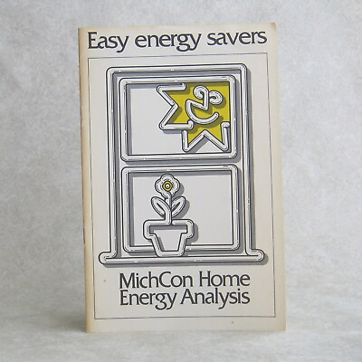 #ad Easy Energy Savers Booklet by Michigan Consolidated Gas Company Home Analysis $4.95