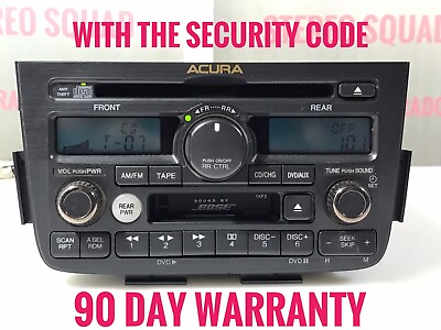 #ad “AC633” 03 04 ACURA MDX BOSE RADIO CD TAPE PLAYER With CODE $60.45