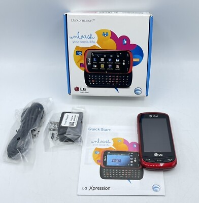 #ad EXCELLENT LG Xpression Expression C395 Red ATamp;T Cellular Keyboard Phone $69.99