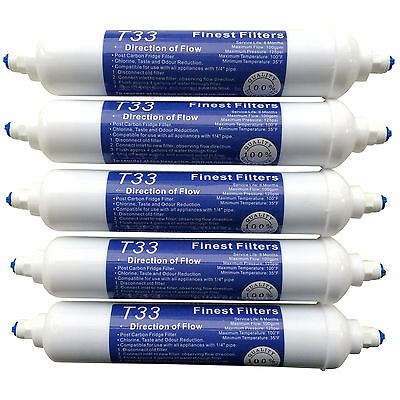 #ad 5 x In Line Fridge Water Filters Compatible with Samsung Daewoo LG etc GBP 21.99