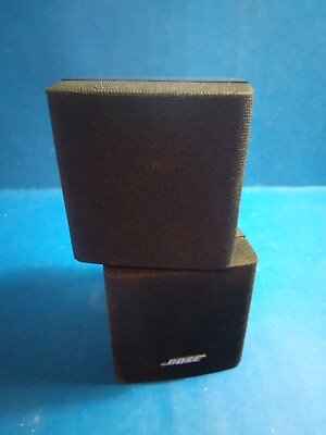 #ad One Bose Double Cube Lifestyle Acoustimass Speakers Black Tested Working $29.99