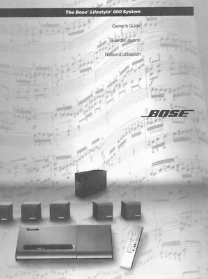 #ad Bose LifeStyle 800 Music System Owners Manual Use Guide Instructions $15.00