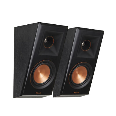 #ad Klipsch RP 500SA Dolby Atmos Elevation Surround Speakers Pair Ebony Black $299.99