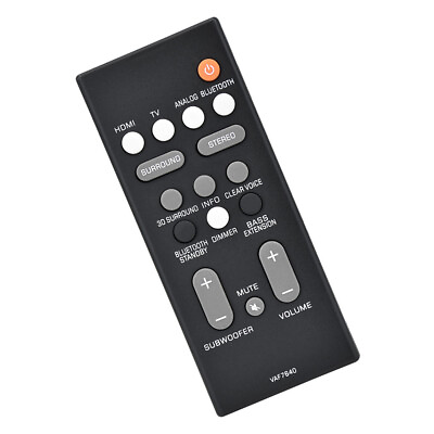 #ad New VAF7640 Remote Control For Yamaha Home Theater Sound Bar ATS 1080 YAS 108 $7.93