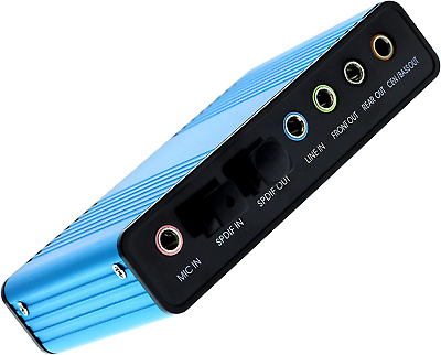 #ad USB 2.0 External Sound Card 6 Channel 5.1 Surround Adapter Audio S PDIF for PC $29.99