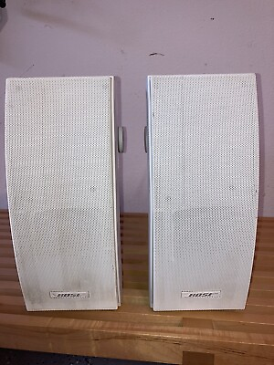#ad Bose 251 Outdoor Environmental Speakers with Brackets White Pair Original $195.00