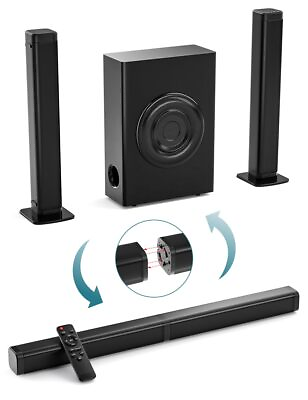 #ad Sound Bar with Bass Subwoofer 2.1ch Home Audio TV Speaker 240W Bluetooth Sou... $138.26