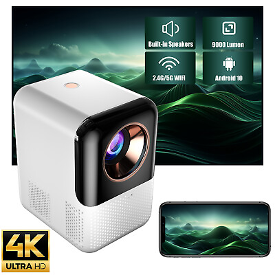 #ad #ad Portable UHD Projector LED 1080P 5G WiFi Bluetooth Home Theater HDMI 4K Beamer $74.99