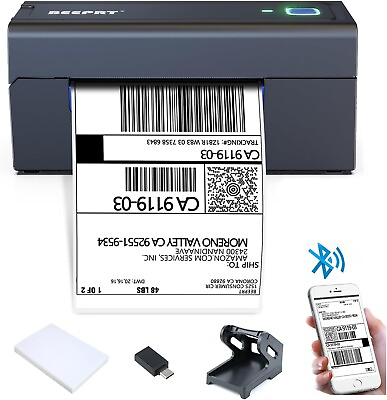 #ad Bluetooth Thermal Shipping Label Printer Wireless 4x6 Shipping Label Printer $59.99