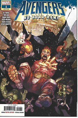 #ad AVENGERS NO ROAD HOME #1 COVER A MARVEL COMICS 2019 BAGGED AND BOARDED $7.15