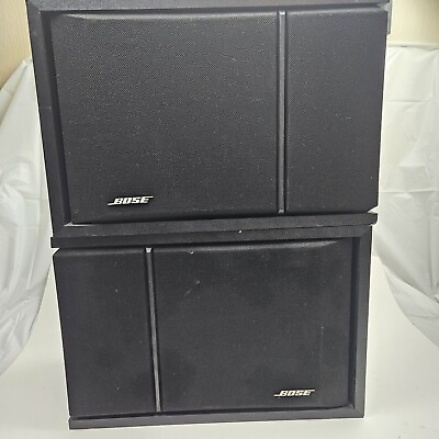 #ad Vintage Bose 201 Series III Direct Reflecting Speakers Black Cabinet $69.12