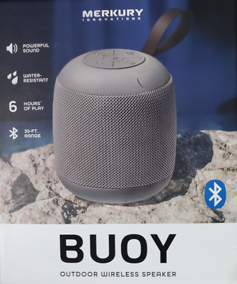 #ad Merkury Innovations Buoy Outdoor Wireless Speaker Deep Grey $15.39
