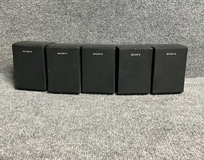 #ad Satellite Stereo Speakers Sony SS MSP1 Surround Sound Set of 5 In Black Color $60.00