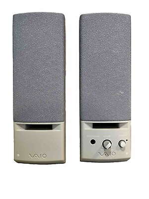 #ad New SONY VAIO DESKTOP SPEAKERS TESTED WORKING HEAR VIDEO HIGH QUALITY $47.31