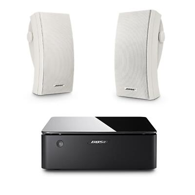 #ad Bose 251 Outdoor Environmental Speakers Pair White with Music Amplifier $1097.00
