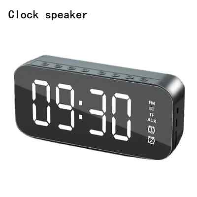 #ad Wireless Bluetooth Speaker. Alarm Clock Mirrow Display $11.99