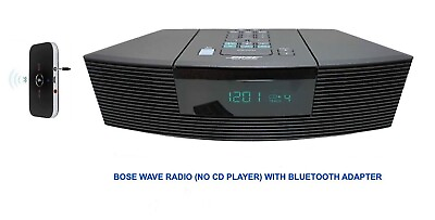 #ad Bose Wave RADIO NO CD Player with Bluetooth Adapter Grey $98.88