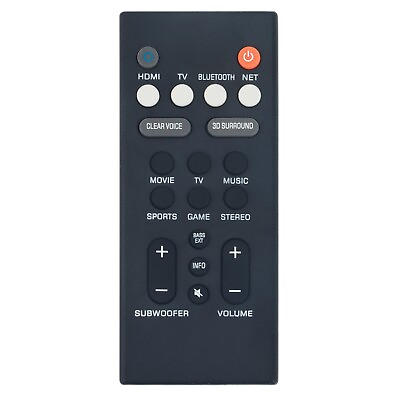 #ad Replace Remote Control for Yamaha Soundbar YAS 209 YAS 109 Sound Bar Sub VCQ9140 $10.97