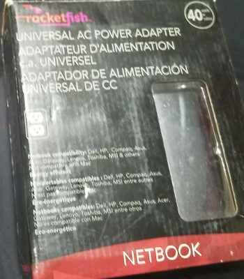 #ad Rocketfish Universal AC Power Adapter Open Box RF NBAC 40 WATT ALL ADAPTER ENDS $23.98