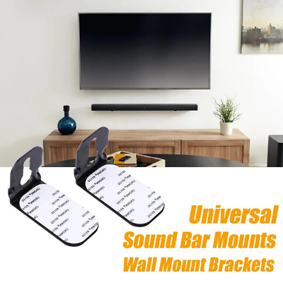 #ad Universal Soundbar Wall Mount Kit Metal Mounting Brackets Kit NEW $15.67