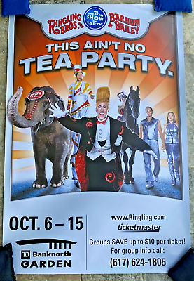 #ad 2006 Ringling Bros and Barnum amp; Bailey Circus Poster BOSTON 25quot; x 37quot; Tea Party $29.99