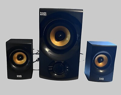 #ad Acoustic Audio Home 2.1 Speaker System with Bluetooth Optical With L R RCA Wires $65.00