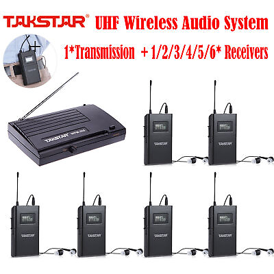 #ad Takstar UHF Wireless in Ear Monitor System Transmitter Receiver 6 Channels G8R2 $26.99