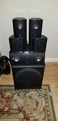 #ad Theater surround sound speakers with powerful Woofer $250.00