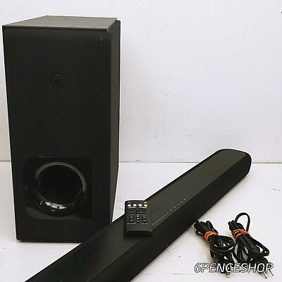 #ad USED Yamaha ATS 2090 2.1 Channel Sound Bar with Wireless Subwoofer W REMOTE $89.99
