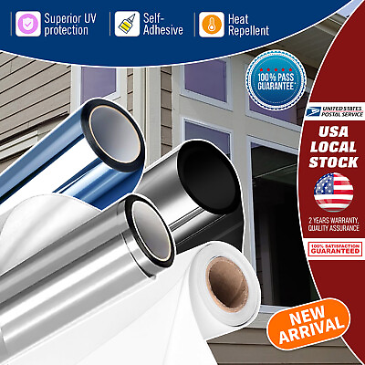 #ad One Way Mirror Window Film UV Reflective Tint Privacy for House Home Sun Blocker $26.97