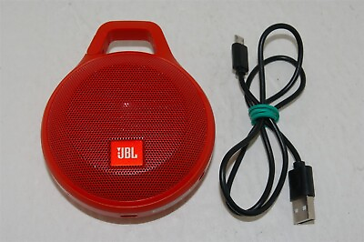 #ad JBL Clip Plus Portable Bluetooth Speaker Red TESTED $29.94