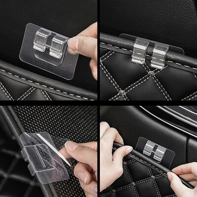 #ad 10pcs Car Floor Mat Clips Retainer Hook to Hang Snacks Bags Acrylic 4x6cm Buckle $4.30