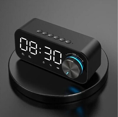 #ad Wireless Bluetooth Speaker with Alarm Clock Stereo Bass USB TF Card Capable $15.29