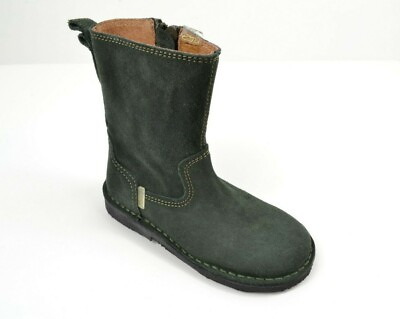 #ad Atlanta Moccasin Kids Unisex Suede Ankle Boots Olive Green Kid Size US 11 EUR 28 $50.56