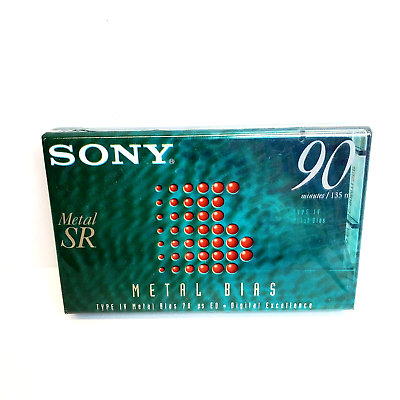 #ad New SONY Metal Bias SR 90 Minute Cassette Tape Type IV 70 ps EQ Digital Ellegan $24.00