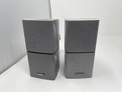 #ad Bose Acoustimass Double Cube Speakers Set White Lifestyle Push Style Silver $79.97