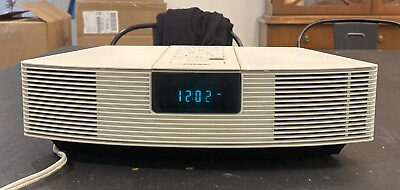#ad BOSE Wave Radio AWR1RW FM AM Radio amp; Alarm Clock White Tested Great Sound $89.99